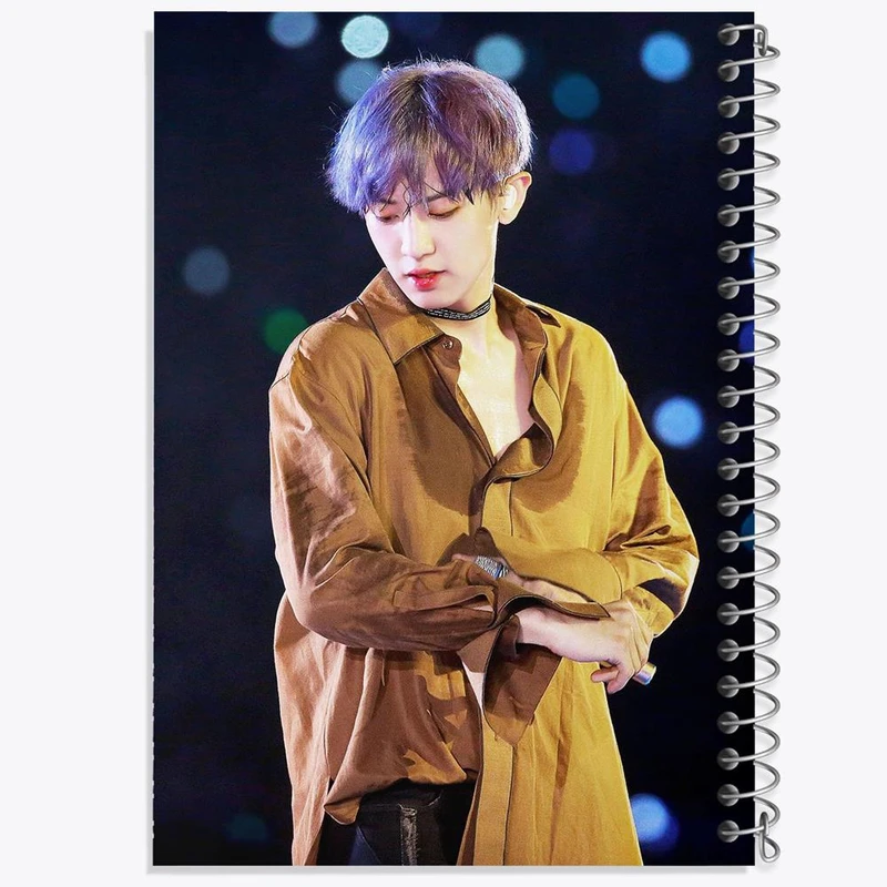 دفتر مشق 50 برگ خندالو مدل پارک چانیول گروه اکسو EXO  کد 13325