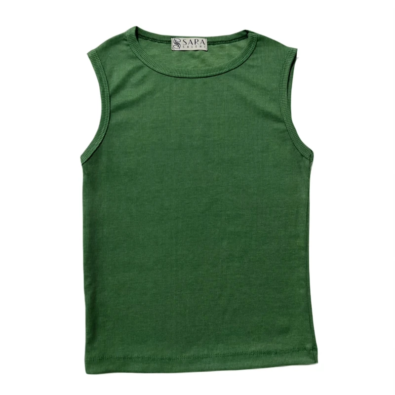 کراپ تاپ زنانه مدل کبریتی  یقه گرد