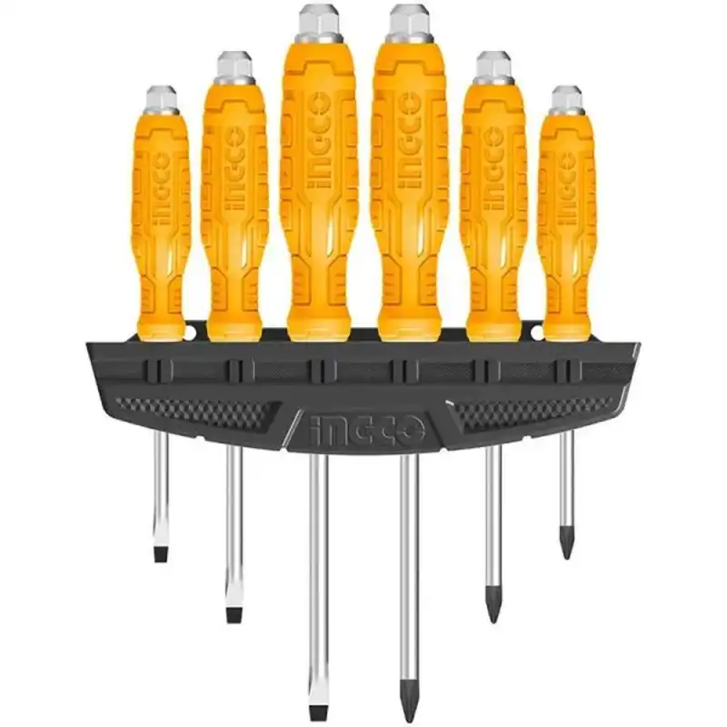 سری پیچ گوشتی دو سر چهار سو اینکو مدل HSGTDC180601 بسته 6 عددی