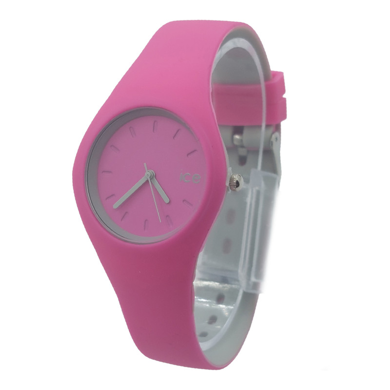 ساعت مچی عقربه ای دخترانه مدل تک موتوره بند ژله ای