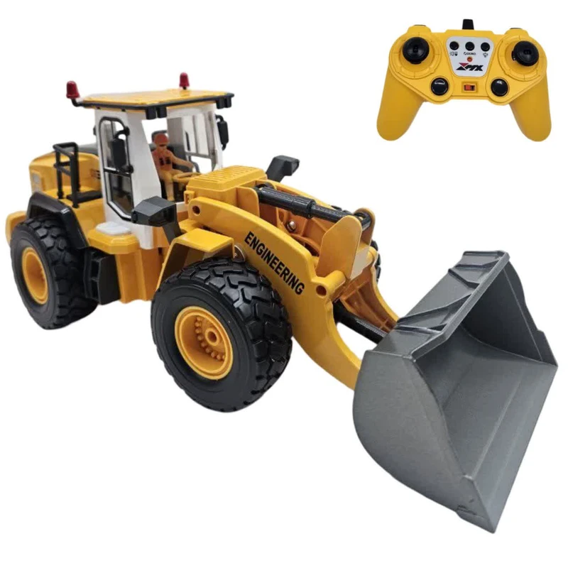 ماشین بازی کنترلی ناب سل مدل بولدزر شارژی دودزا چراغدار 9 کانال برد کنترل G 2.4G