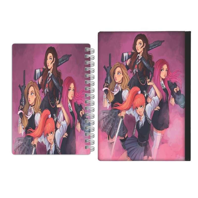 کلاسور مدل بلک پینک کد 2347 به همراه دفتر یادداشت