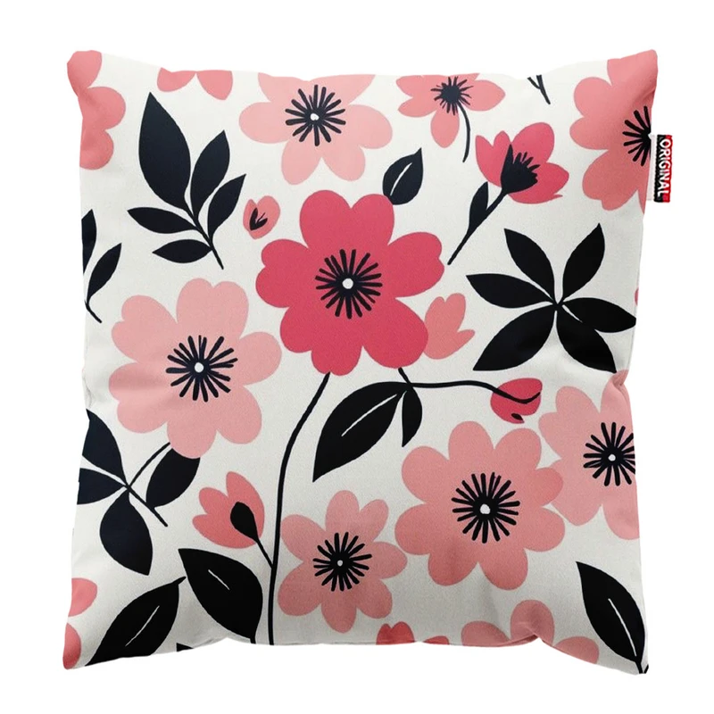 کوسن پاد آفرین طرح گل کد 1952 سایز 30*30 سانتی متر