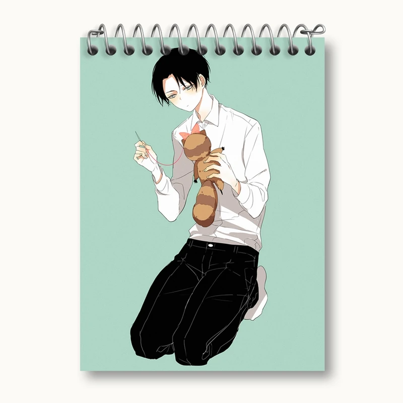 دفتر یادداشت 50 برگ خندالو مدل لیوای اکرمن انیمه اتک آن تایتان Attack on Titan کد 18627