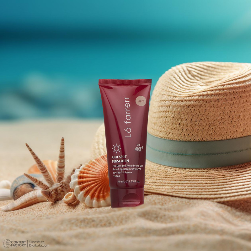 کرم ضدآفتاب و ضدلک رنگی لافارر مدل SPF40-Light، مناسب پوست‌های چرب، حجم 40 میلی‌لیتر
