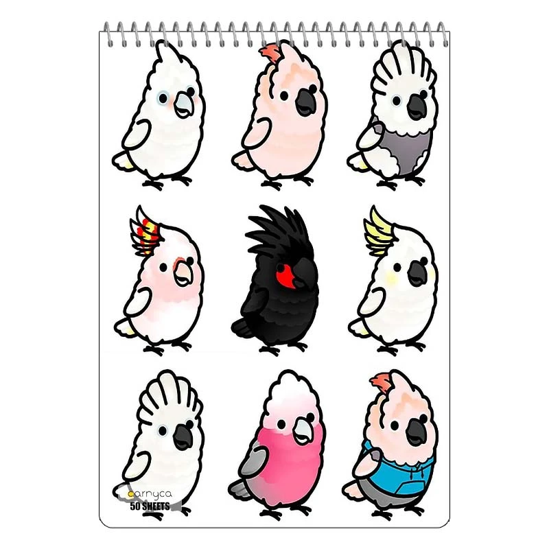 دفتر نقاشی 50 برگ سیمی کارنیکا طرح طوطی Parrot کد 72280