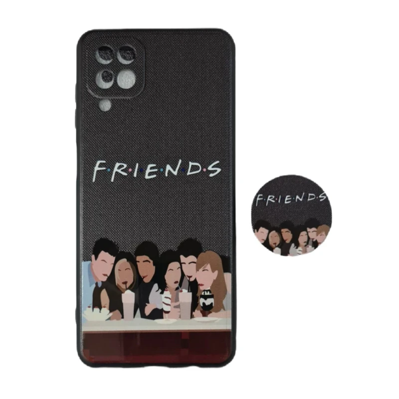 کاور طرح FRIEND کد 1259 مناسب برای گوشی موبایل سامسونگ Galaxy A12 به همراه پاپ سوکت