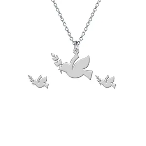 نیم ست نقره ترمه 1 طرح پرنده کد E696