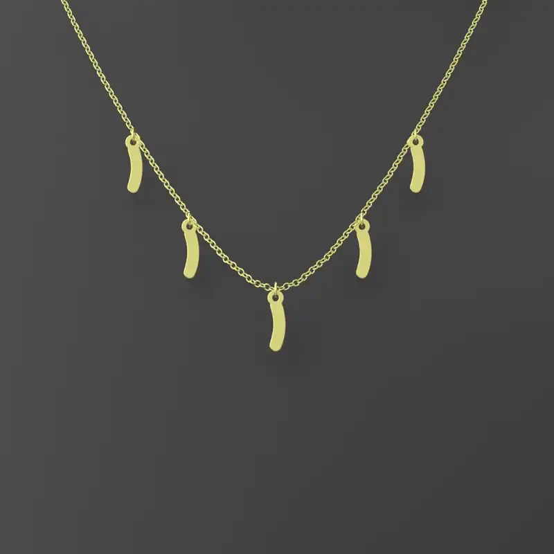 گردنبند طلا 18 عیار زنانه مدوپد مدل حرف I کد RNA16999