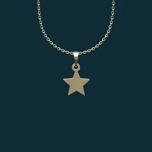 گردنبند طلا 18 عیار زنانه مدوپد مدل ستاره کد AA2-1-1282