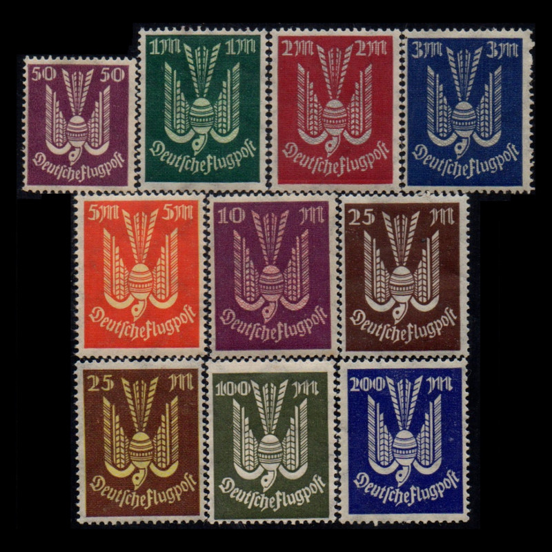 تمبر یادگاری مدل کشور آلمان تاریخی رایش مجموعه 10 عددی