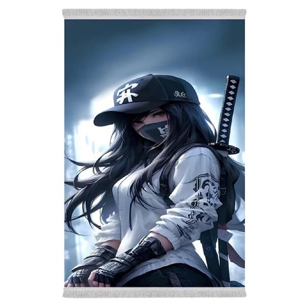 فرش پارچه‌ای دفه مدل فرشینه طرح فانتزی کد 8303