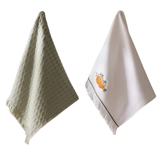 ست حوله و دستمال رطوبت گیر آشپزخانه مادام کوکو مدل Citrouille مجموعه دو عددی