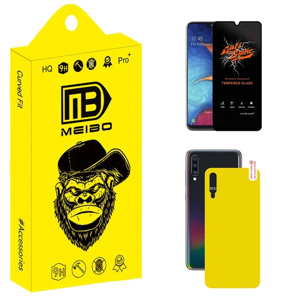 محافظ صفحه نمایش میبو مدل Carbon Antistatic مناسب برای گوشی موبایل سامسونگ Galaxy A50s / A30s به همراه محافظ پشت گوشی