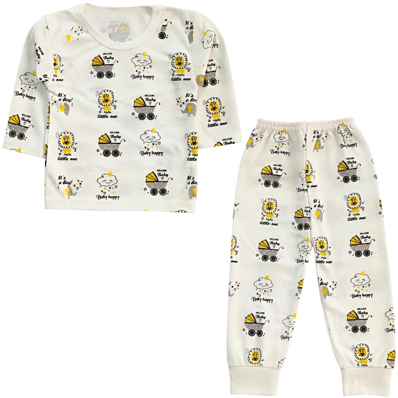 ست تی شرت آستین بلند و شلوار راحتی نوزادی مدل بیبی کد 4108