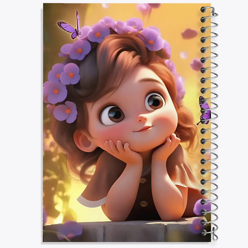 دفتر نقاشی 50 برگ خندالو طرح دخترانه کیوت کد N3395