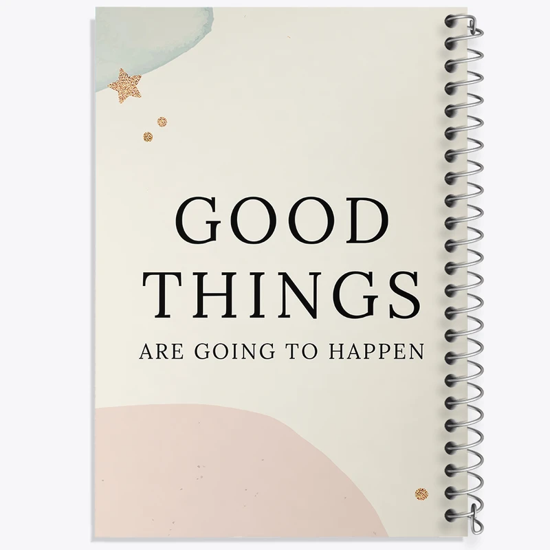 دفتر مشق 50 برگ خندالو طرح Good Things Are Going To Happen کد N2302