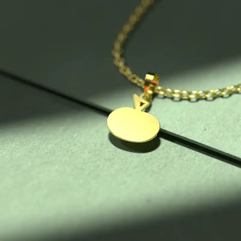 گردنبند طلا 18 عیار زنانه مدوپد مدل گوجه کد A3-1-1014