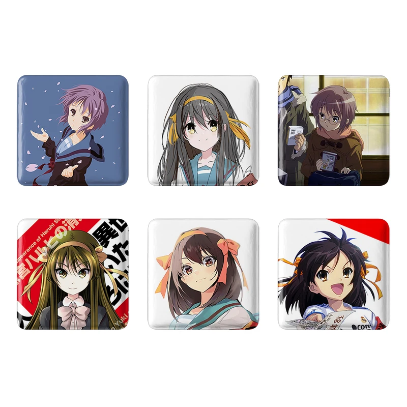 مگنت خندالو طرح انیمه ناپدید شدن هارومی سوزومیا The Disappearance of Haruhi Suzumiya کد 1428A مجموعه 6 عددی
