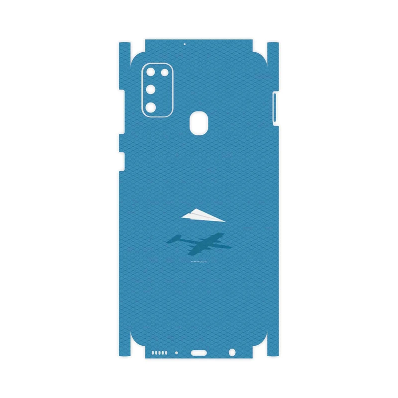 برچسب پوششی ماهوت مدل Minimal Paper Airplane-FullSkin مناسب برای گوشی موبایل سامسونگ Galaxy M21