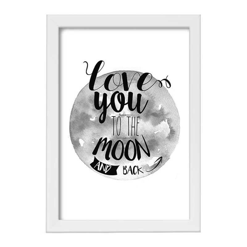 تابلو خندالو مدل Love You To The Moon کد F11537