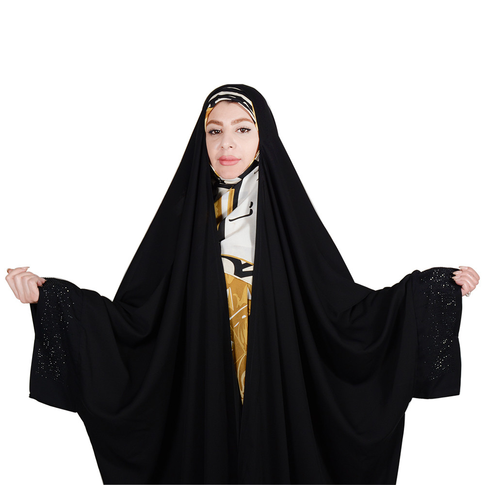 چادر یاسمین با پارچه کرپ اطلس مدل 5233