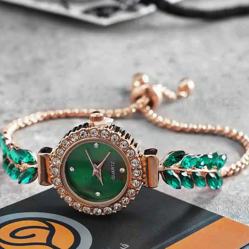 ساعت مچی عقربه ای زنانه مدل نگینی 011 ساعت مچی عقربه ای زنانه مدل نگینی 011