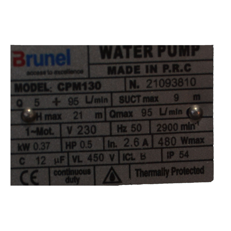 پمپ آب برونل مدل CPM130