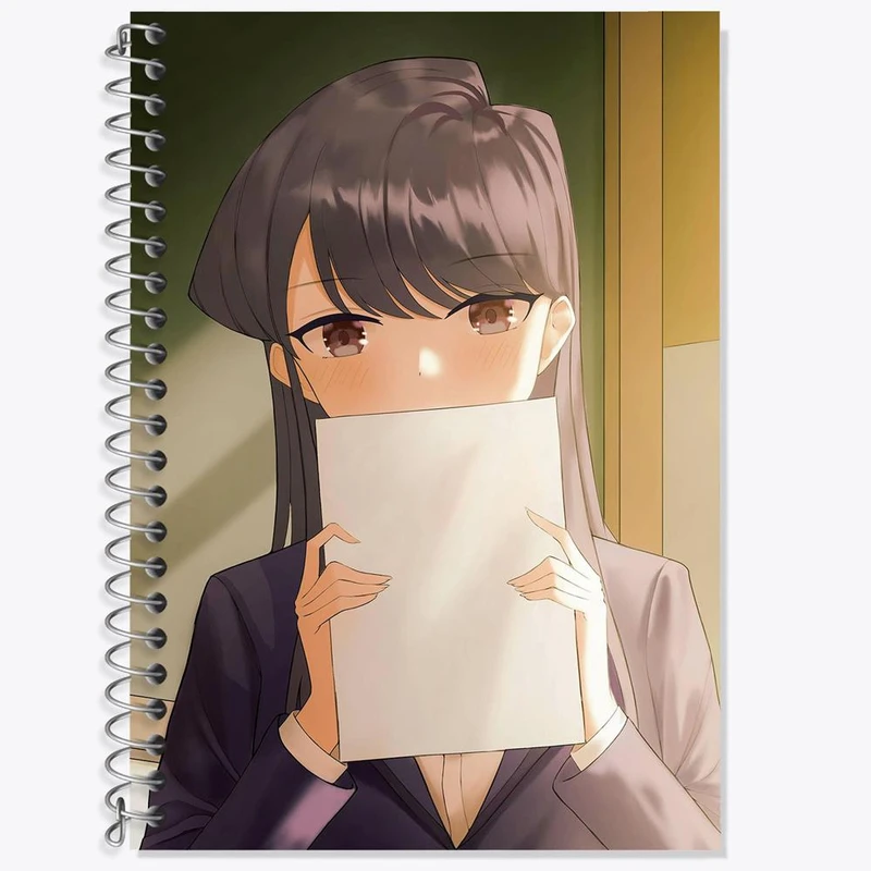 دفتر زبان 50 برگ خندالو مدل سه خط طرح انیمه کومی سان کد 16105