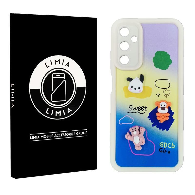 کاور لیمیا مدل فانتزی لنزدار ژله ای طرح عروسکی برجسته مناسب برای گوشی موبایل سامسونگ Galaxy A25