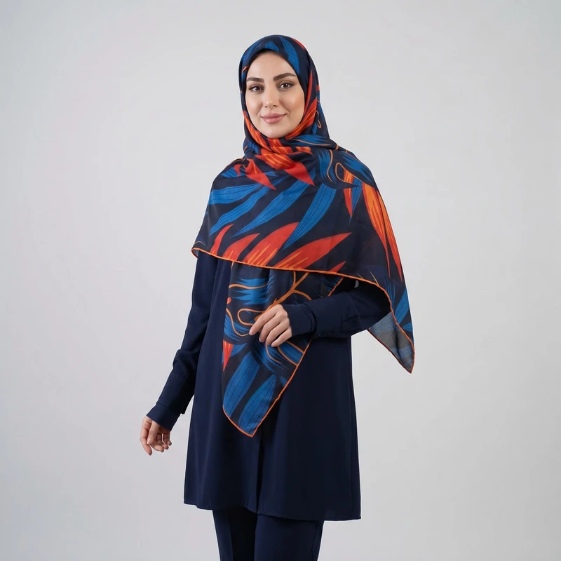 روسری زنانه مدل نخی چهار فیل کد 9020