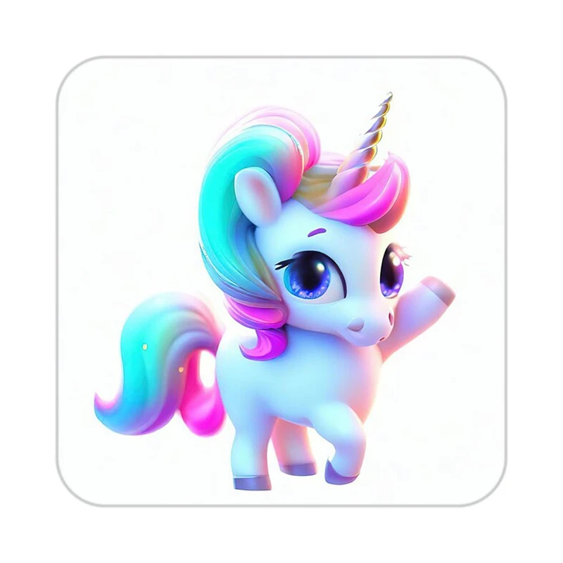 زیر لیوانی کاکتی طرح اسب تک شاخ و یونیکورن مدل mp32819