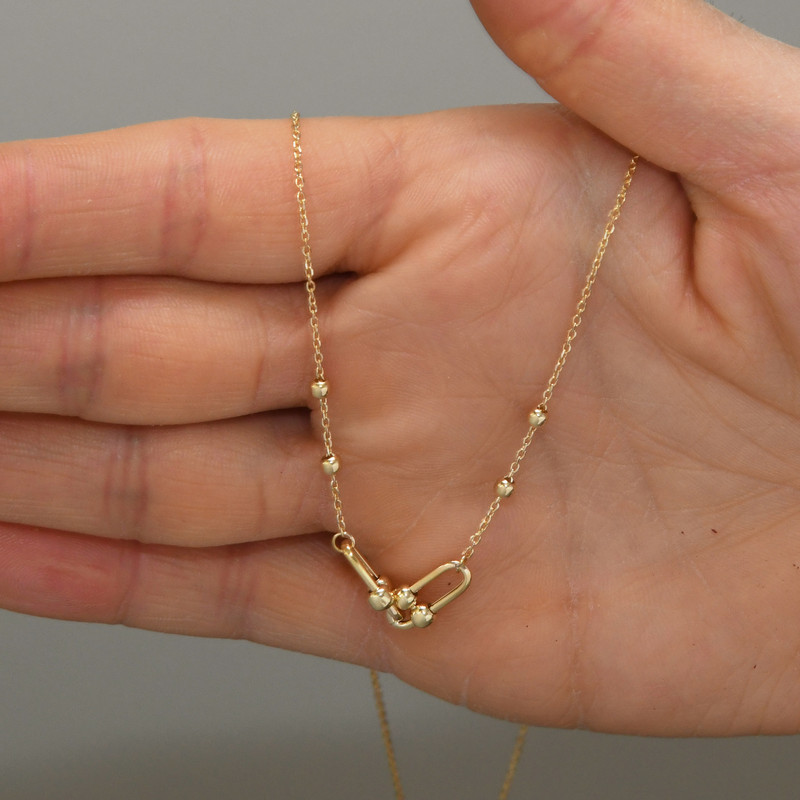 گردنبند طلا 18 عیار زنانه طلای مستجابی مدل تیفانی T2200 کد 0803201