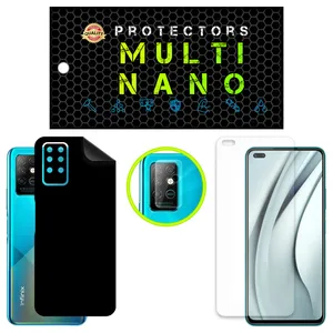 Multi Nano X-SFM Model Anti Reflex Screen Protector Suitable For Infinix Note 8 Mobile Phone Along With The Rear Skin And Camera Lens Protector