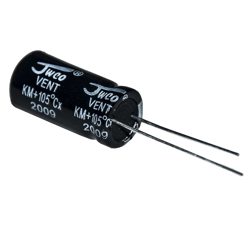 خازن الکترولیت 470 میکرو فاراد جی دبلیو کو مدل 16V ولت بسته 48 عددی