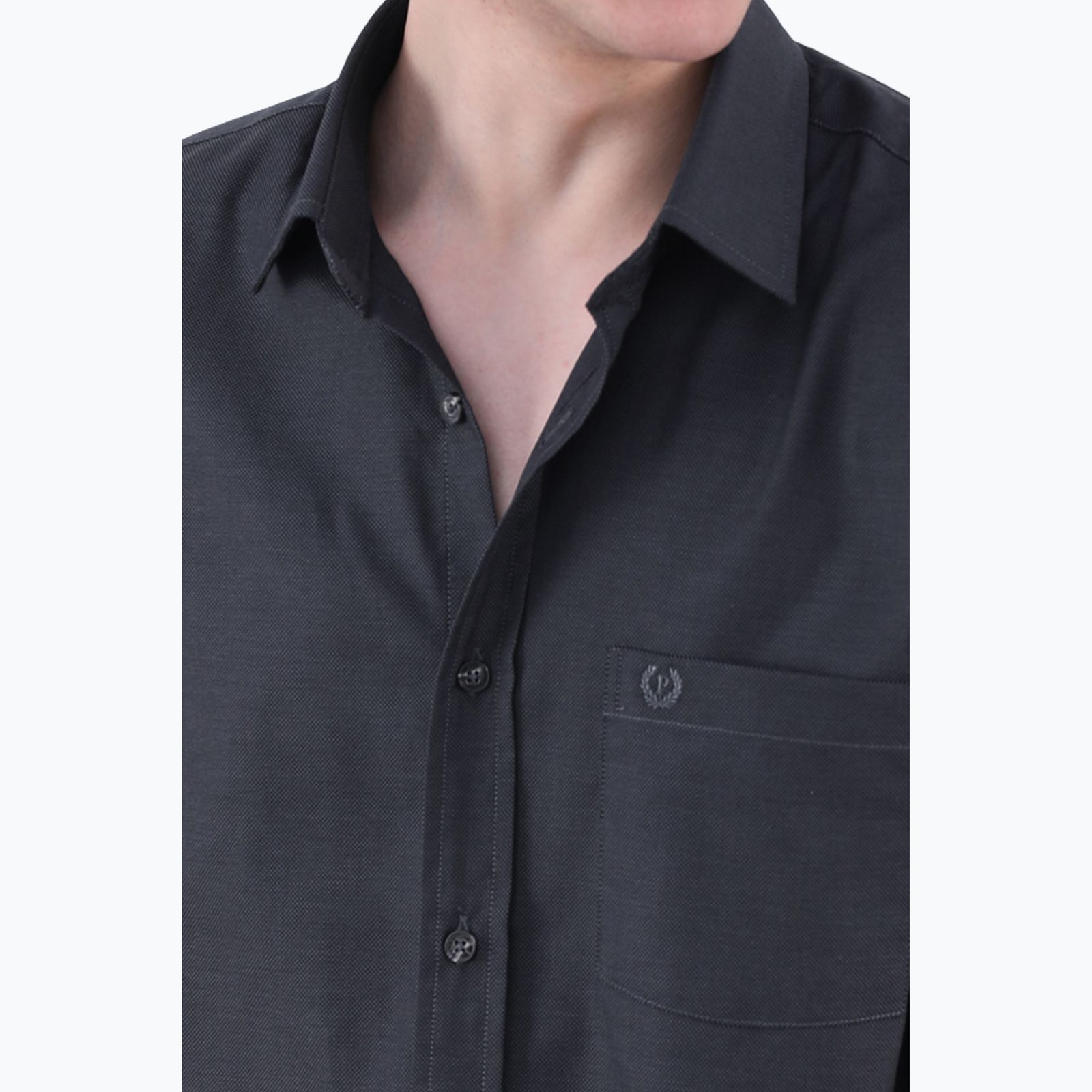 پیراهن آستین کوتاه مردانه پاتن جامه مدل آکسفورد 121821020313842 رنگ طوسی -  - 10