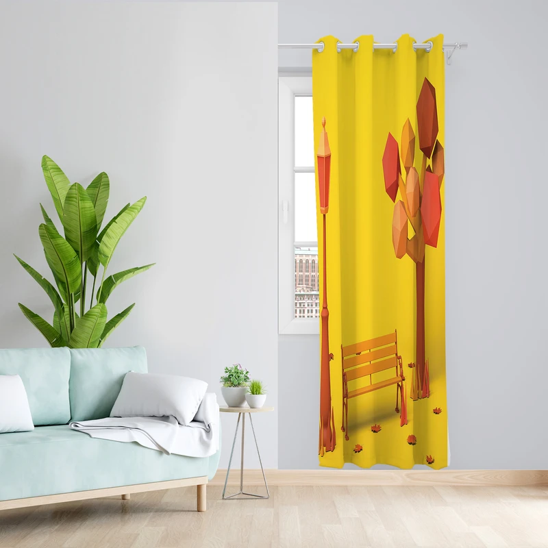 پرده طرح گرافیکی مدل مخمل پانچی کد 2569 z سایز 140x200 سانتی متر