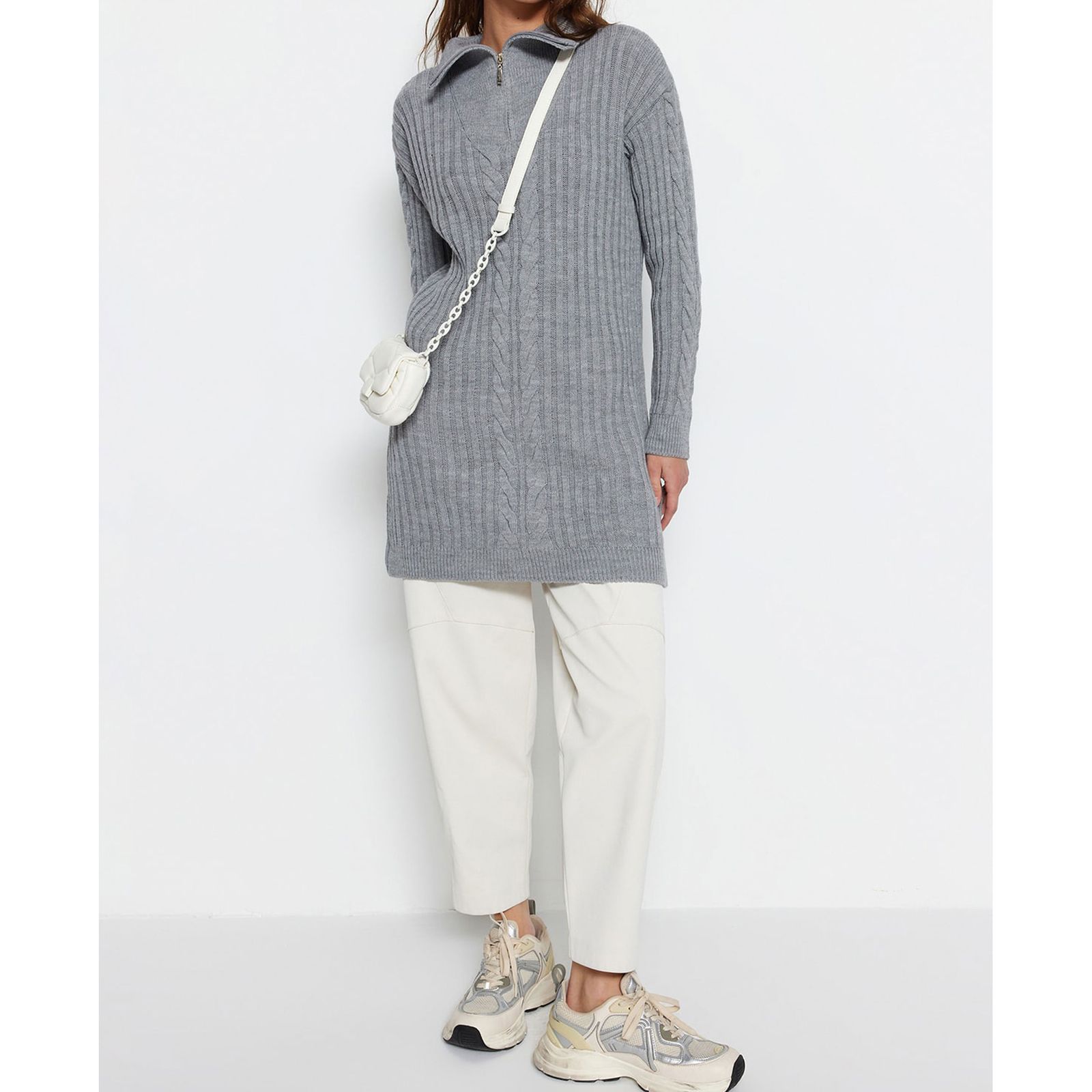 پلیور یقه ایستاده زنانه ترندیول مدل 648391291 - - 2