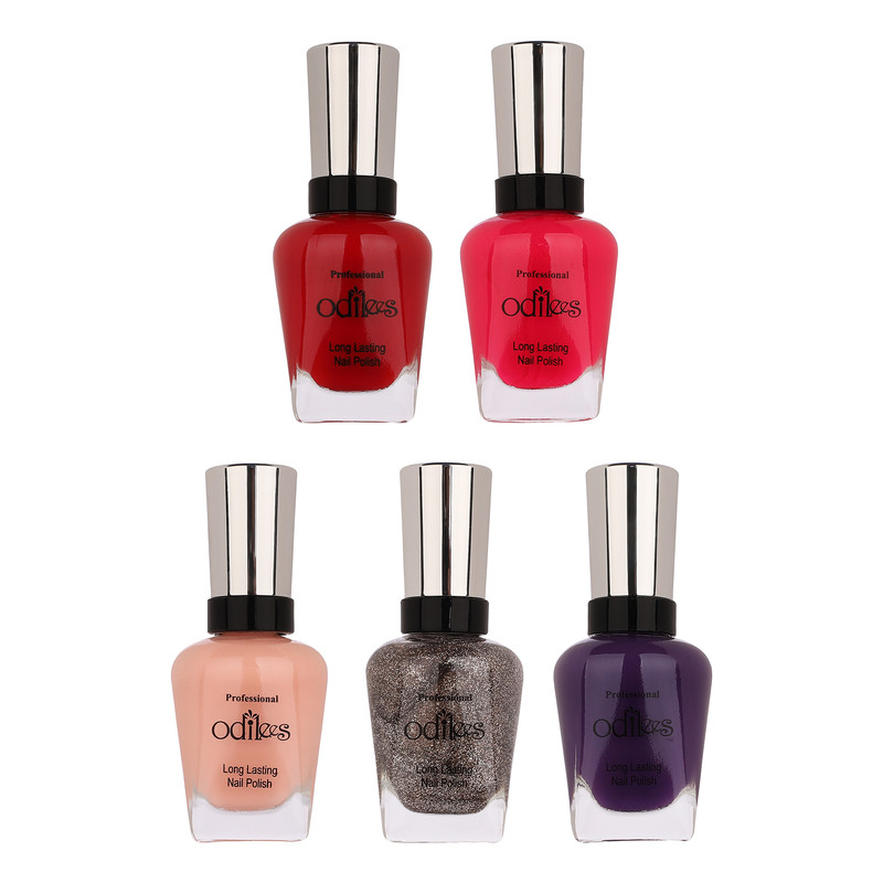 لاک ناخن ادیلیس مدل اکلیلی براق مجموعه 5 عددی