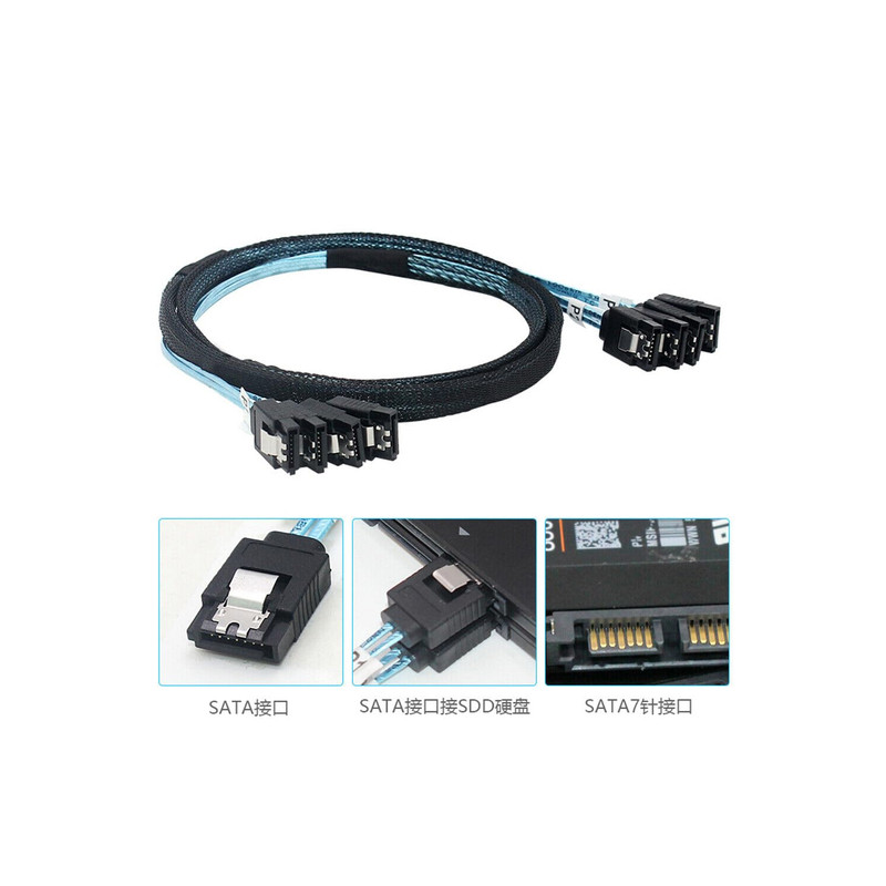 کابل تبدیل 4 به 4 SATA اسمارطور مدل SM255 طول 0.5 متر