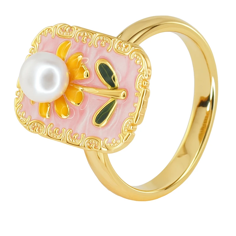 انگشتر زنانه زودیکا مدل میناکاری کد AAE625