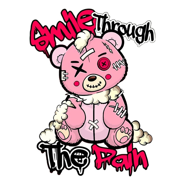 استیکر پارچه و لباس پاد آفرین مدل خرسی کد 272