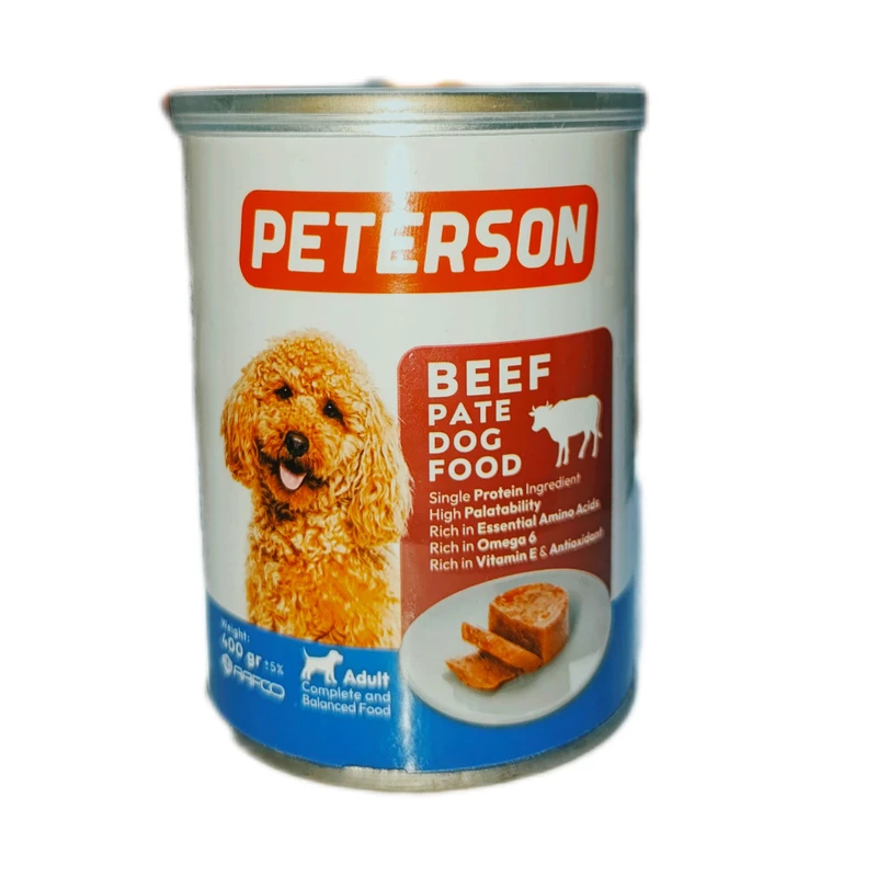 کنسرو سگ پترسون مدل پته طعم بیف وزن 400 گرم