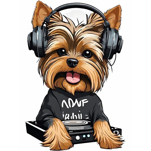 استیکر پارچه و لباس پاد آفرین طرح سگ بامزه کد 5359