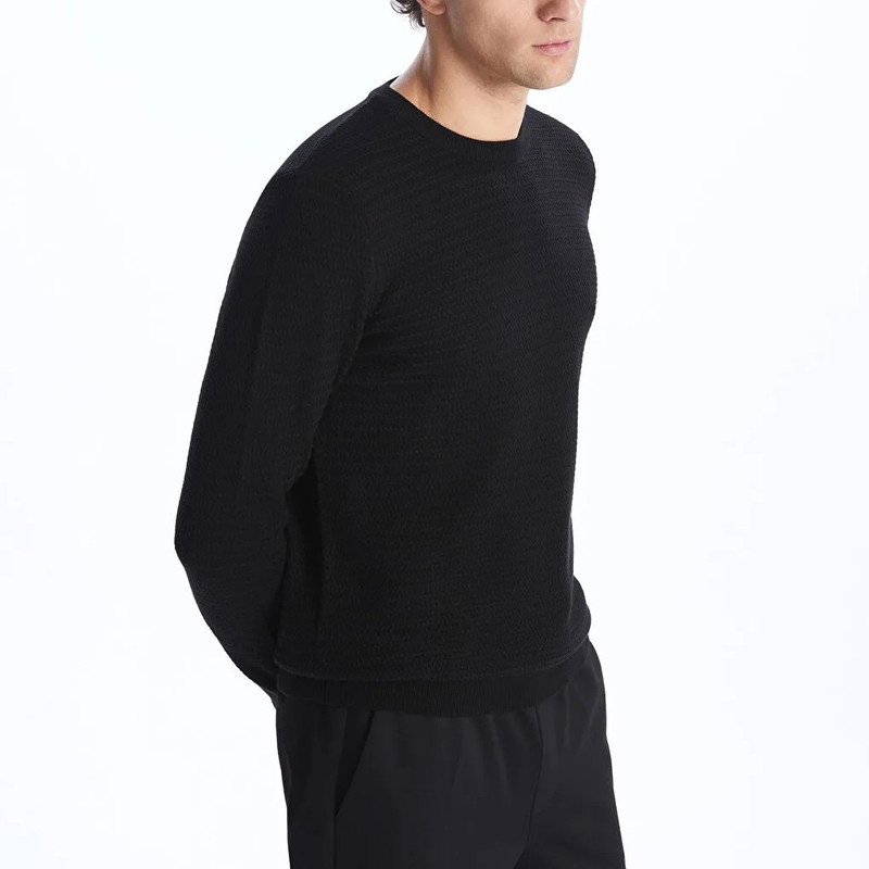 پلیور یقه گرد مردانه ال سی وایکیکی مدل تریکو ول سافت