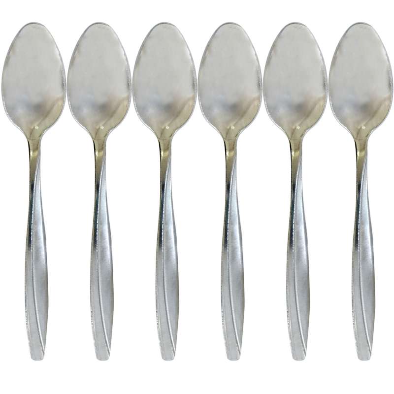 قاشق چای خوری مدل اسلیم کد ES90 بسته 6 عددی