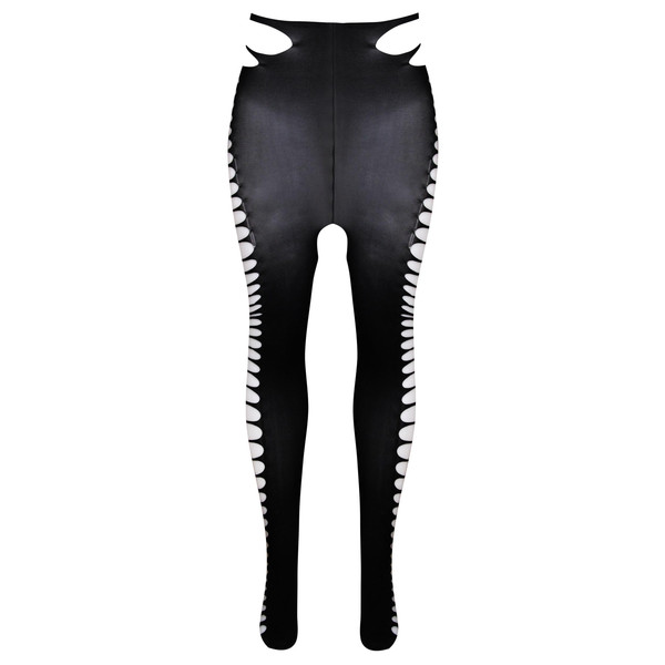 جوراب شلواری زنانه ماییلدا مدل بغل راه راه فاق باز کد 4855-S34