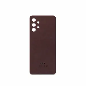 MAHOOT Matte-Dark-Brown-Leather Cover Sticker for Samsung Galaxy A32 4G