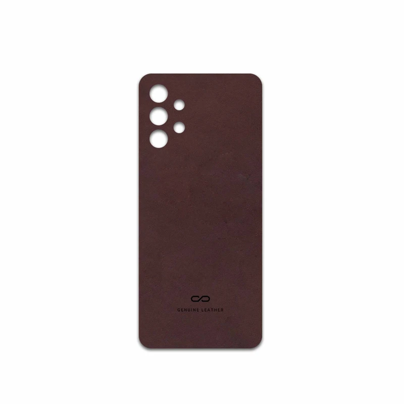 برچسب پوششی ماهوت مدل Matte-Dark-Brown-Leather مناسب برای گوشی موبایل سامسونگ Galaxy A32 4G