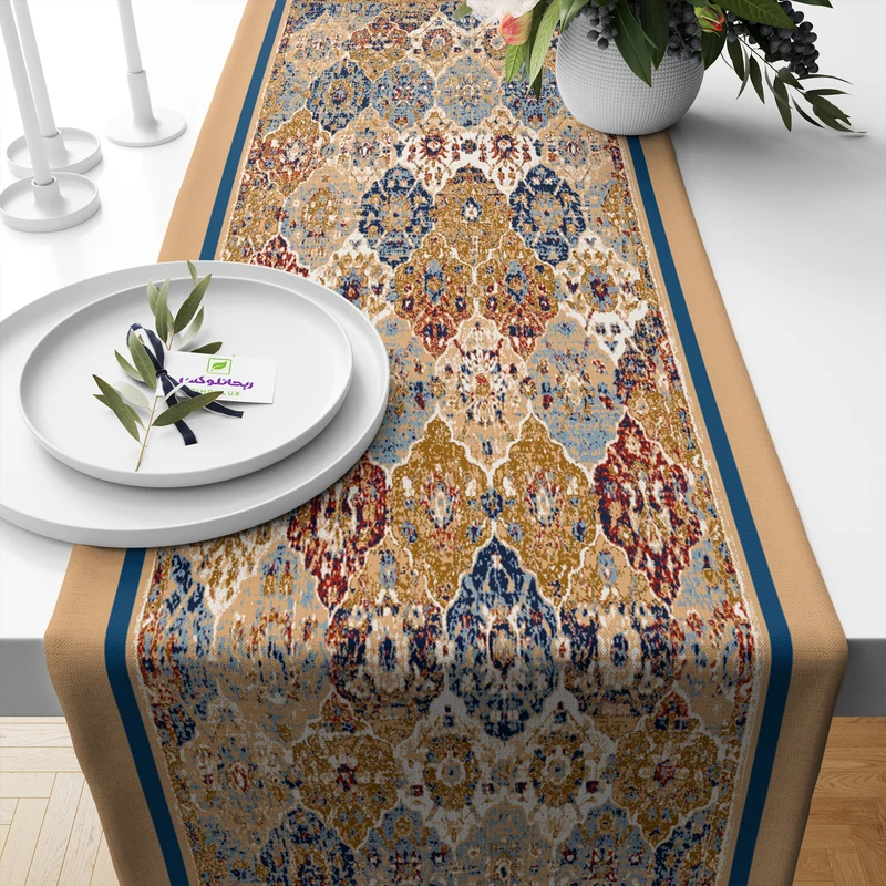 رانر ریحانلوکس مدل طرحدار کد RH121  سایز 143x43 سانتی‌متر